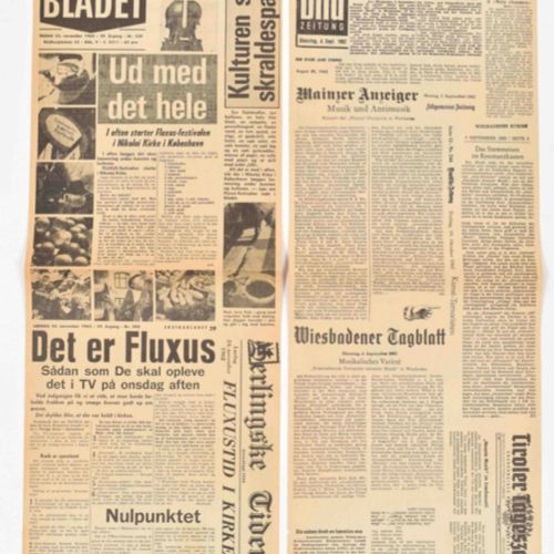 [Fluxus] Ekstra Bladet/ Politiken Copenaghen, Edizioni Fluxus Europa, 1963. Roto&hellip;
