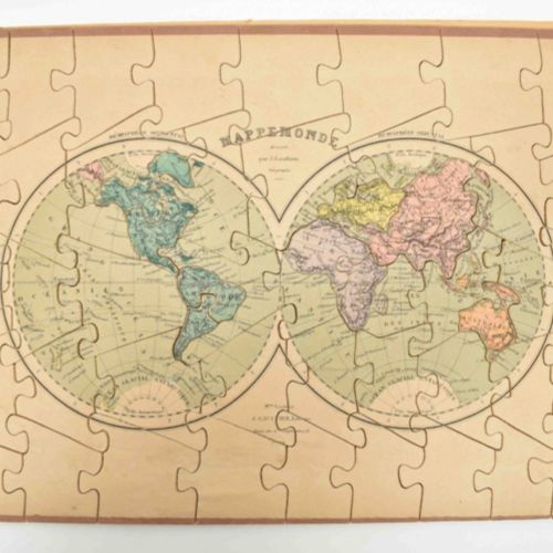 Null [Juguetes] [Puzzles] (1) Atlas Geographique Paris, Charles Verneau, ca. 188&hellip;