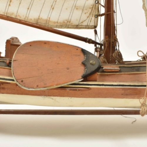 Null [Antiques, Silver/Gold, Objects] [Model ships] Historic model of sloop Hand&hellip;