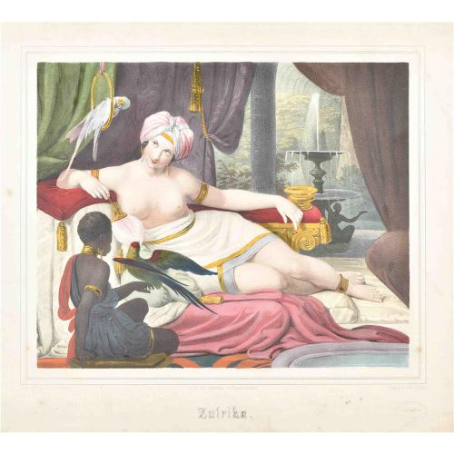 Null [Blanc sur noir] Schertle, V. (1809-85). Zuleika Contemp. Handcol. Et litho&hellip;