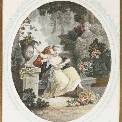 BEISSON, François Joseph Étienne (1759 - 1820). Erotische Lithographie mit baroc&hellip;