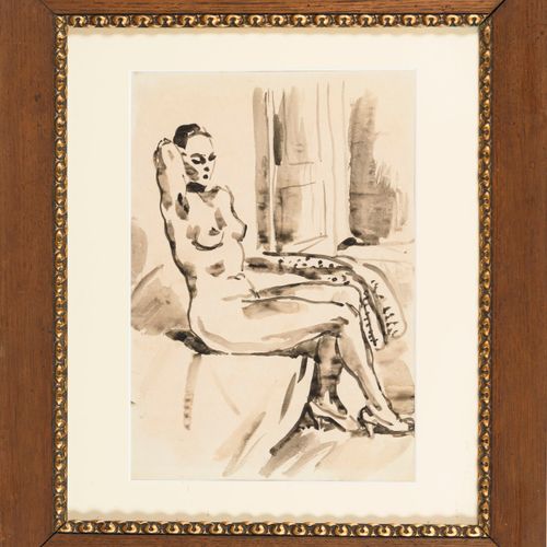 Sitzender Akt. 


Sin firmar: Desnudo femenino sentado
Acuarela.
Recorte del pas&hellip;