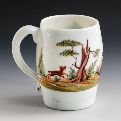 Barocker Milchglaskrug mit Jagdmotiv 

Baroque milk glass jug with hunting motif&hellip;