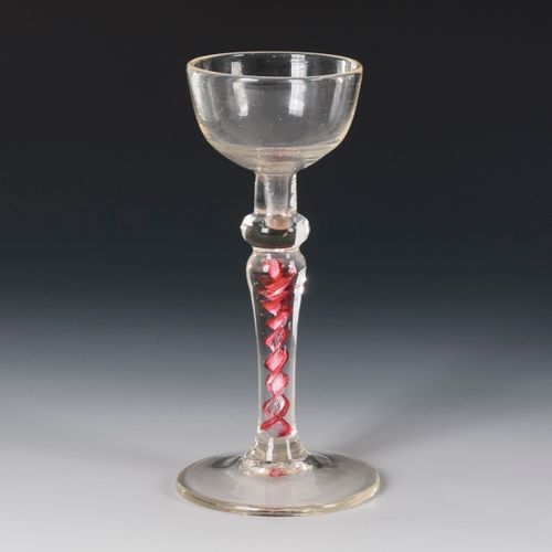 Kelchglas mit Spiralfuß 

Goblet glass with spiral foot. 
19th c.
Colourless, st&hellip;
