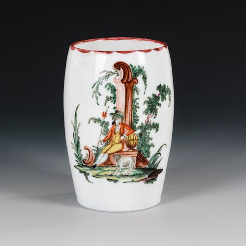 Barocker Milchglaskrug mit Emailmalerei 

Baroque milk glass jug with enamel pai&hellip;
