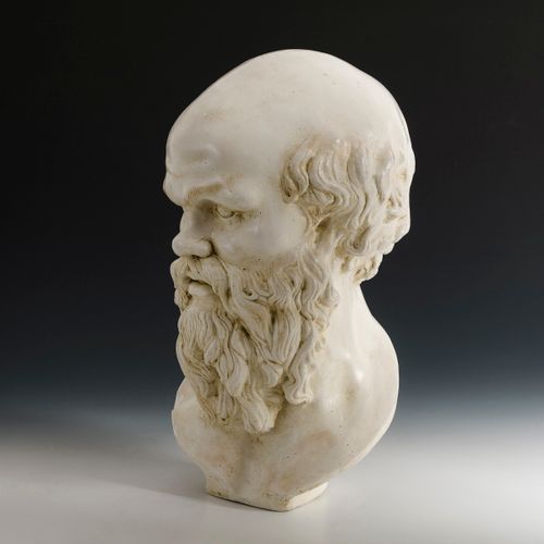 Büste eines Gelehrten. 


Büste des Sokrates
Gips matt lackiert.H 45 cm.
Leicht &hellip;