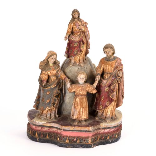 Die Heilige Familie. 


Die Heilige Familie
Weichholz polychrom gefasst.Um 1900.&hellip;