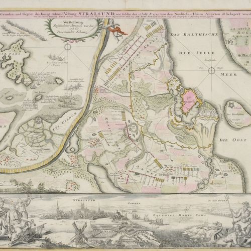 Null 约翰-巴蒂斯特-霍曼（Johann Baptist Homann）"瑞典皇家要塞斯特拉松的前景、地面图和对应物"。大约1720年。
Johann Ba&hellip;
