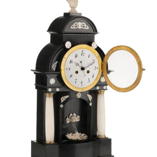 Null Viennese portal clock with fountain automaton, music box and date display. &hellip;