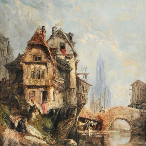 Null Eugène Louis Gabriel Isabey (atrib.), Lavandera junto al río. 1830s. 
 Eugè&hellip;