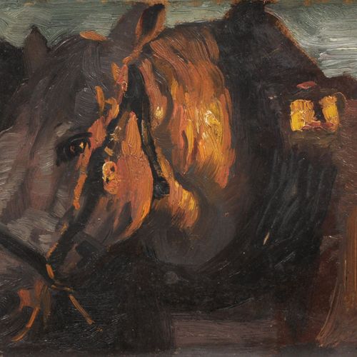 Null Osmar Schindler, Studio per "Im Kumtlampenschein" (Testa di cavallo). 1899.&hellip;