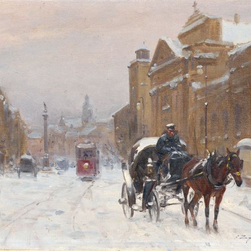 Null Czeslaw Wasilewski (alias Ignacy Zygmuntovicz), Warsaw - Winter street view&hellip;
