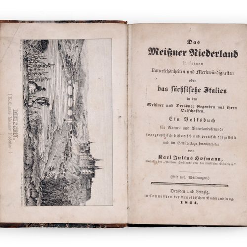 Null 卡尔-朱利叶斯-霍夫曼《迈森低地[......]或撒克逊意大利》。1844.
Karl Julius Hofmann 19.Jh

精装版。大理石花纹&hellip;