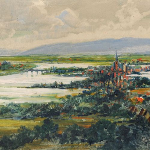 Null Otto Hamel "Lohr bei Hochwasser". Nach 1943.
Otto Hamel 1866 Erfurt – 1950 &hellip;