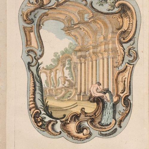 Null Pierre Edmé Babel et autres artistes, 12 cartouches de style rococo avec fo&hellip;