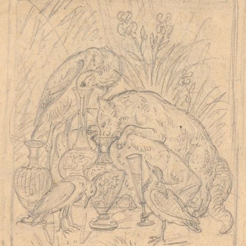 Null Guido Hammer, Fourteen animal, hunting and fable scenes. Probably 1870s. 
 &hellip;