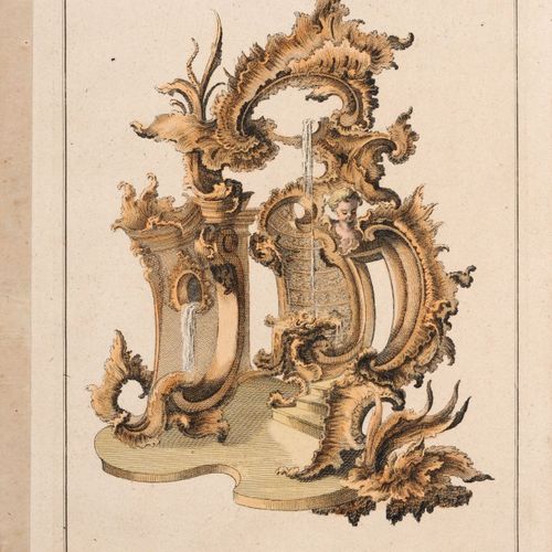 Null Pierre Edmé Babel et autres artistes, 12 cartouches de style rococo avec fo&hellip;