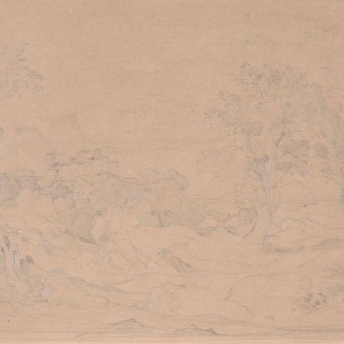 Null Carl Maria Nikolaus Hummel (attribué), Large paysage. 1860s. 
 Carl Maria N&hellip;