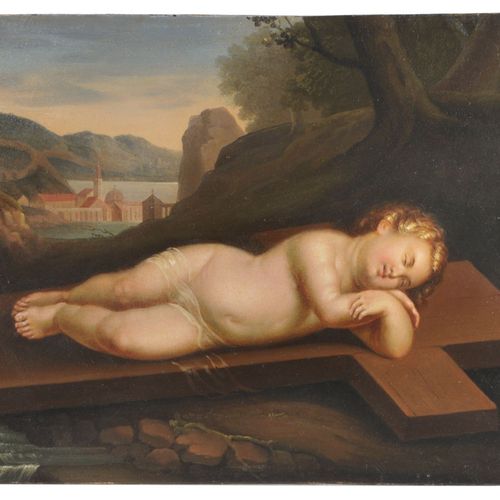 Null 克里斯托法诺-阿洛里（后），睡在十字架上的基督儿童（"Gesù bambino addormentato sulla croce"）。19世纪上半叶。&hellip;