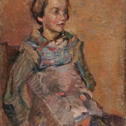 Null 约翰内斯-库尔，坐着的女孩。可能是1940年代。
Johannes Kühl1922年德累斯顿-1994年包岑

布面油画，安装在纸板上。无符号。

&hellip;