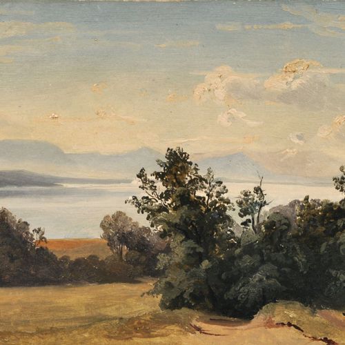 Null Christian Ernst Bernhard Morgenstern (attribuito), Paesaggio prealpino. Met&hellip;