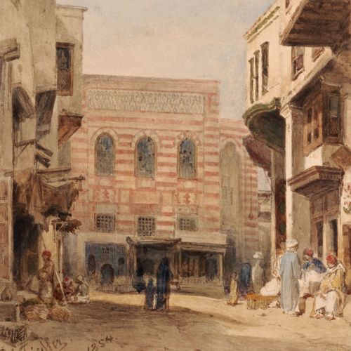 Null 伯恩哈德-H-菲德勒 "开罗"。1884年。
Bernhard H. Fiedler1816年柏林-1904年的里雅斯特。

铅上水彩画。签名为 "B&hellip;