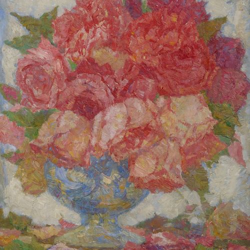 Null 汉斯-昂格尔，玫瑰静物。可能是20世纪20年代/1930年代。
汉斯-昂格尔1872年，包岑-1936年，德累斯顿

油画在非常结实的木板上，四面涂有&hellip;