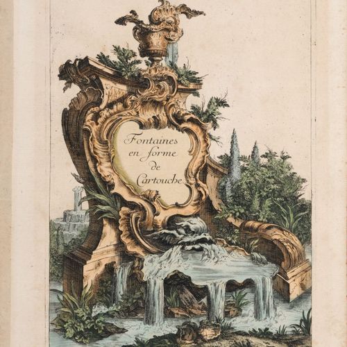 Null Pierre Edmé Babel and other artists, 12 cartouches in rococo style with arc&hellip;
