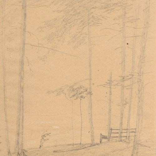 Null Oscar von Alvensleben (attribuito), Quattro studi sulla foresta. Circa 1880&hellip;