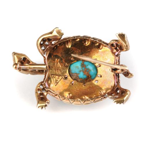 Null Brooch in the shape of a turtle. Hermann and Fritz Ehrenlechner, Tharandt. &hellip;