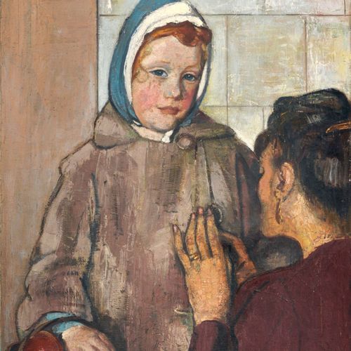 Null 保罗-威廉 "穿裘皮大衣的女人和孩子"。1943年。
保罗-威廉1886年在格雷兹-1965年在拉德博尔。

布面油画。签名："P. Wilhelm"&hellip;