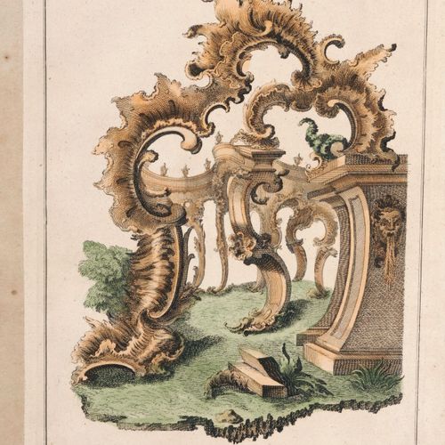 Null Pierre Edmé Babel and other artists, 12 cartouches in rococo style with arc&hellip;