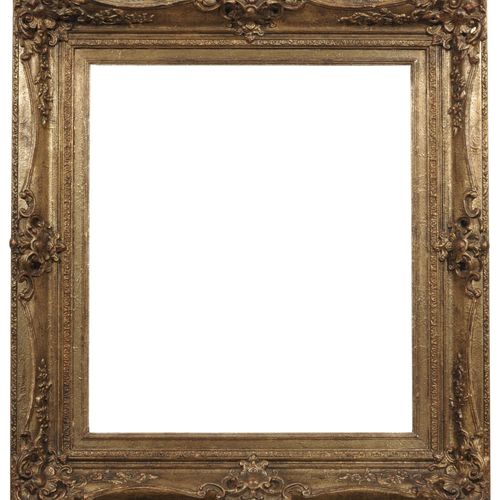 Null Wide historicist ornamental frame in Louis XV style. 2nd half of the 20th c&hellip;