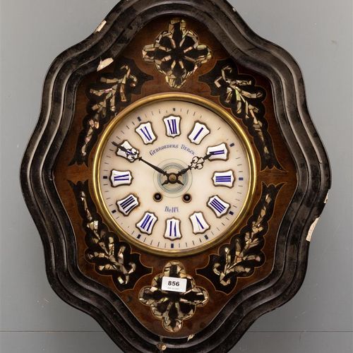 Null Reloj de ojo de vaca, oeuil de boeuf, Francia, siglo XIX, en marco de mader&hellip;