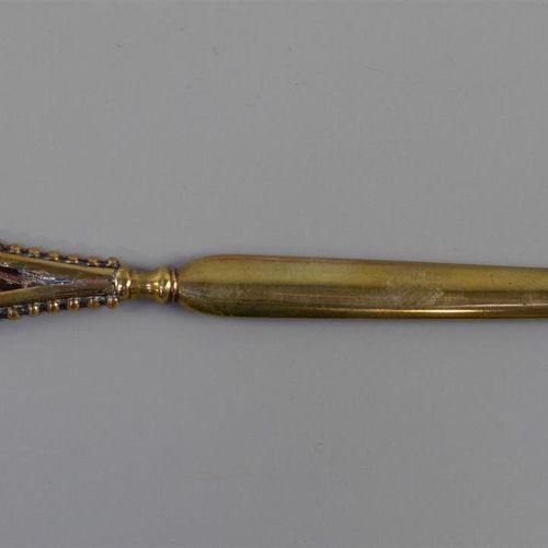Null A pine needle letter opener, Tiffany Studios, ca. 1910, bronze and pate de &hellip;