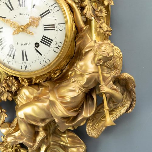 Null A capital Louis XV style cartel timepiece in a gilt bronze case, France cir&hellip;