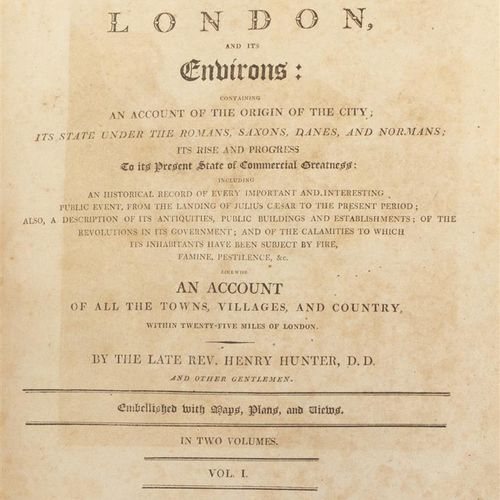 Null Rev. Henry Hunter - "The History of London, and its Environs" 1811. In zwei&hellip;