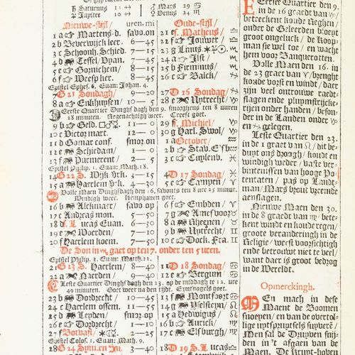 Gillis Joosten Saeghmans - "Groote Comptoir Almanach" 1663 "Op' t Jaer ons Heere&hellip;
