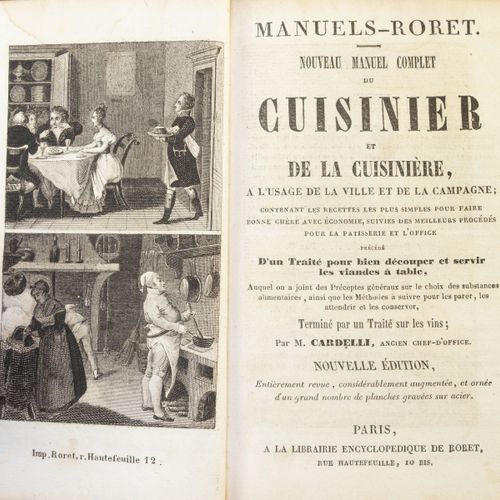 Pierre Cardelli - "Nouveau Manuel Complet" "Du Cuisinier et de la Cuisinière," a&hellip;