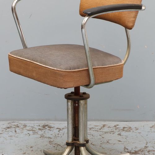 Een vintage Gispen bureaustoel, model 354, Holland, jaren '30 Tube metal with or&hellip;