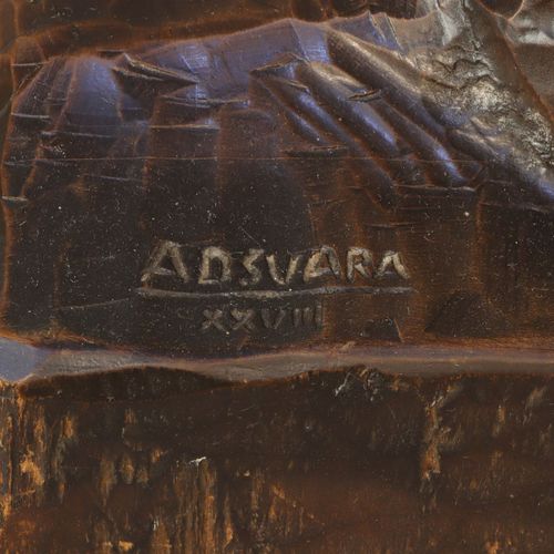 Juan Adsuara (1893 - 1973) Moeder met kind 染色木雕，在底座上签名，日期为28年。宽度h. 84厘米