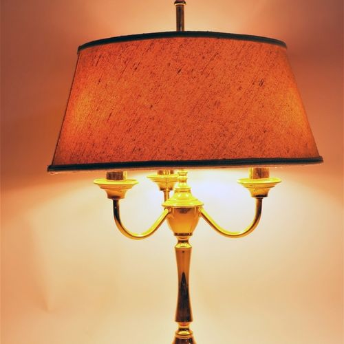 Table lamp three-armed Tischlampe dreiarmig

aus vergoldetem Messing, breiter St&hellip;