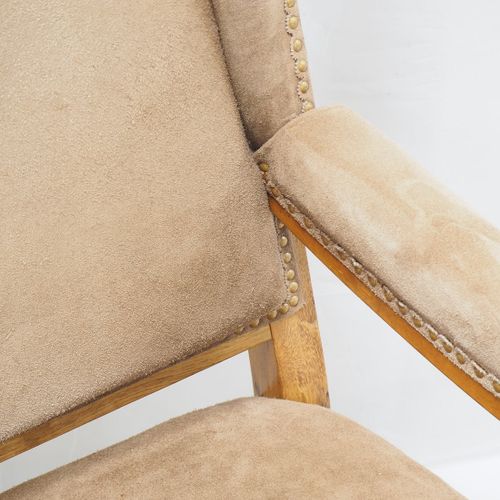 Late Biedermeier wing chair, oak. Chaise à oreilles de style Biedermeier tardif,&hellip;