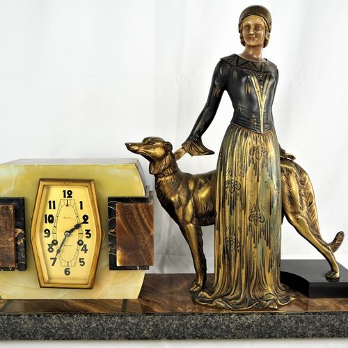 Irénée Rochard (1906-1984, Paris) - Large figure clock around 1920 Irénée Rochar&hellip;