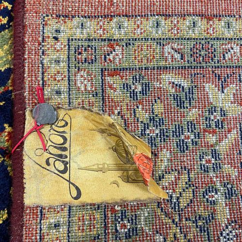 2 carpets with hunting motif - marked Lahore & Kashan 2 carpets with hunting mot&hellip;