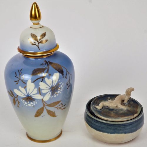 Lidded vessels, 50's, 2 pieces Vases à couvercle, années 50, 2 pièces

Porcelain&hellip;