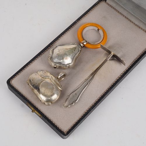 Godfather gift silver around 1890 - Lutz & Weiß, Pforzheim Cadeau de parrain en &hellip;