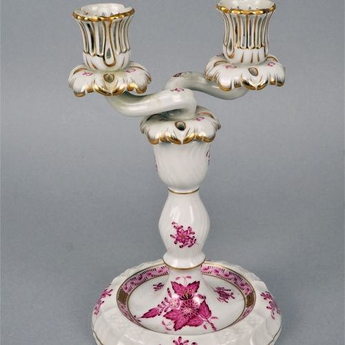 Herend candlestick, 50s Candelero Herend, años 50

de porcelana blanca con flore&hellip;