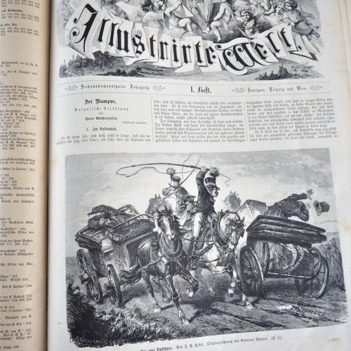 Bound journals, 1870s, 3 volumes 装订的期刊，1870年代，3卷

一次是《世界画报》，一次是《家庭画报》，一次是《战争广场》。&hellip;