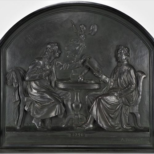 Adolf von Donndorf (1835, Weimar - 1916, Stuttgart) - bronze relief Goethe and S&hellip;